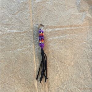 Colorful Beaded Keychain with Tassels